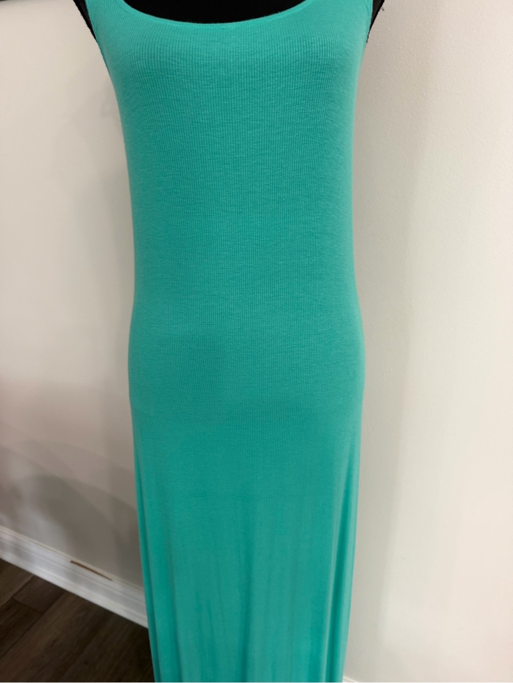 NWT Becca Women’s Teal Scoop Neck Sleeveless Maxi Dress M - Picture 3 of 9